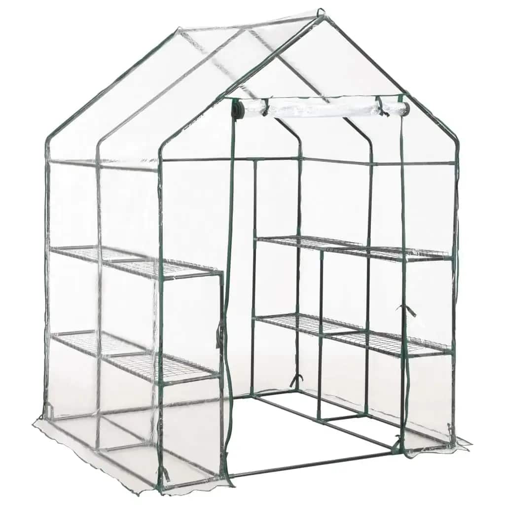 vidaXL Θερμοκήπιο με 8 Ράφια 143 x 143 x 195 εκ.