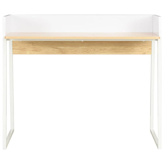 vidaXL Γραφείο Λευκό / Χρώμα Δρυός 90 x 60 x 88 εκ.
