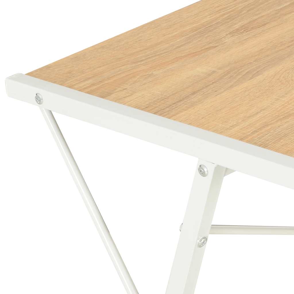 vidaXL Γραφείο με Ράφια Λευκό / Χρώμα Δρυός 116 x 50 x 93 εκ.