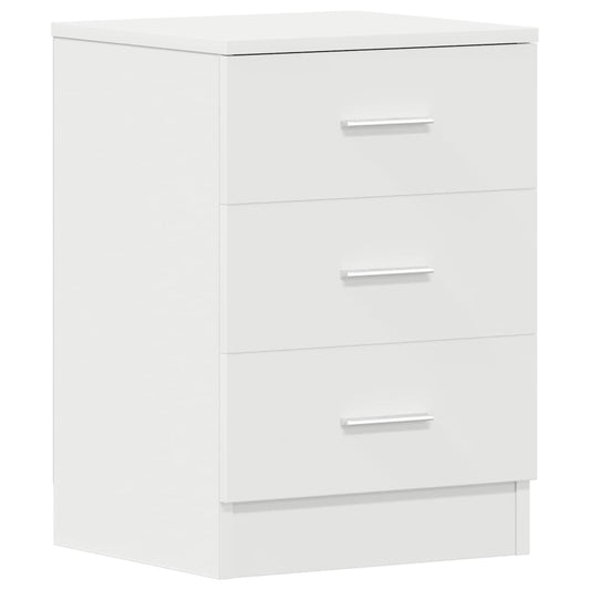 vidaXL Κομοδίνο Λευκό 38 x 35 x 56 εκ. από Επεξ. Ξύλο
