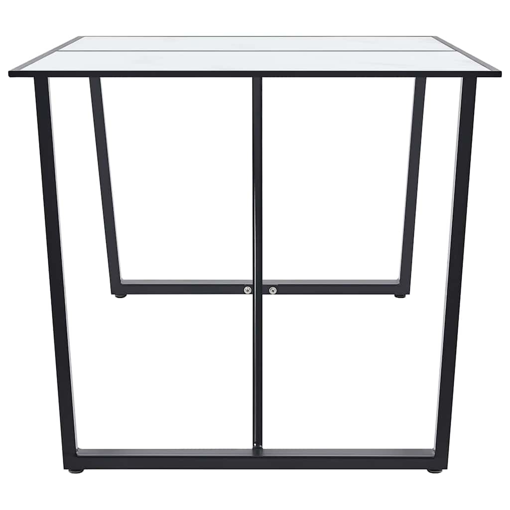 vidaXL Τραπεζαρία Λευκή 160 x 80 x 75 εκ. από Ψημένο Γυαλί