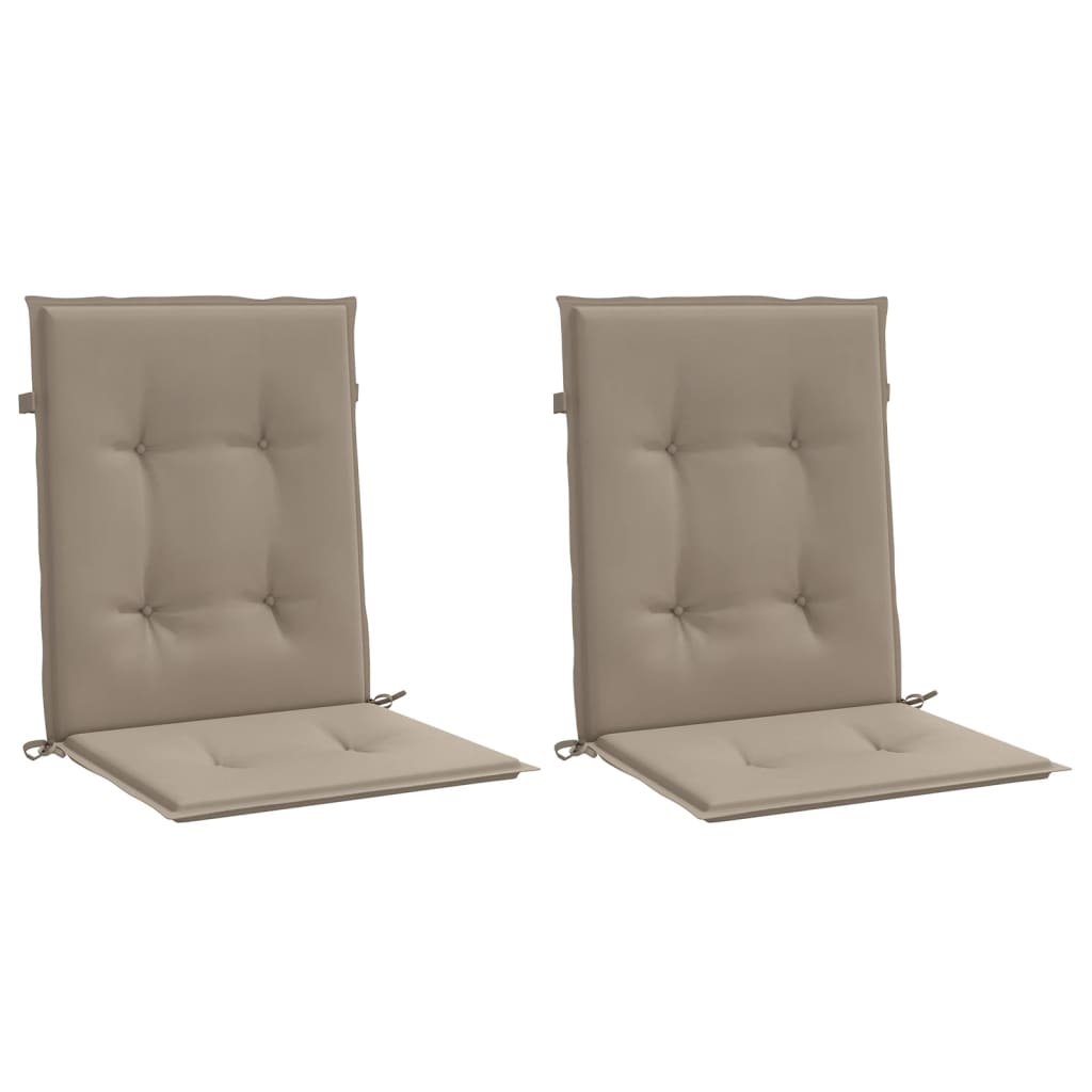 vidaXL Μαξιλάρια Καρέκλας Κήπου με Πλάτη 2 τεμ. Taupe 100x50x3 εκ.