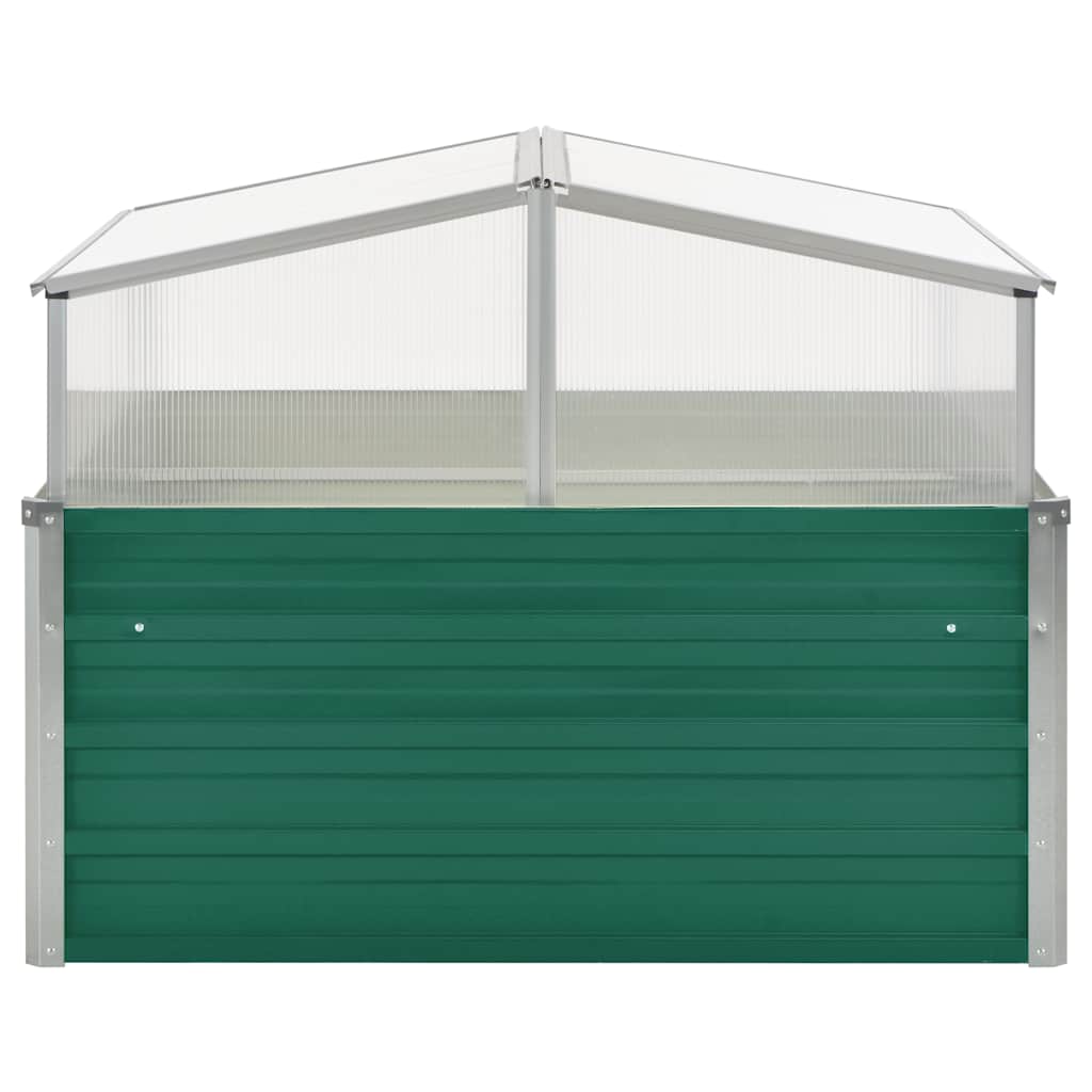 vidaXL Θερμοκήπιο Σπορείο Πράσινο 100x100x77 εκ. Γαλβανισμένος Χάλυβας