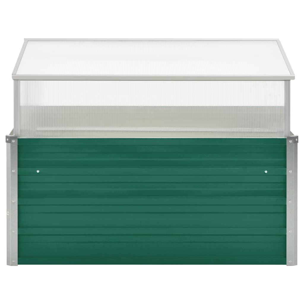 vidaXL Θερμοκήπιο Σπορείο Πράσινο 100x100x77 εκ. Γαλβανισμένος Χάλυβας