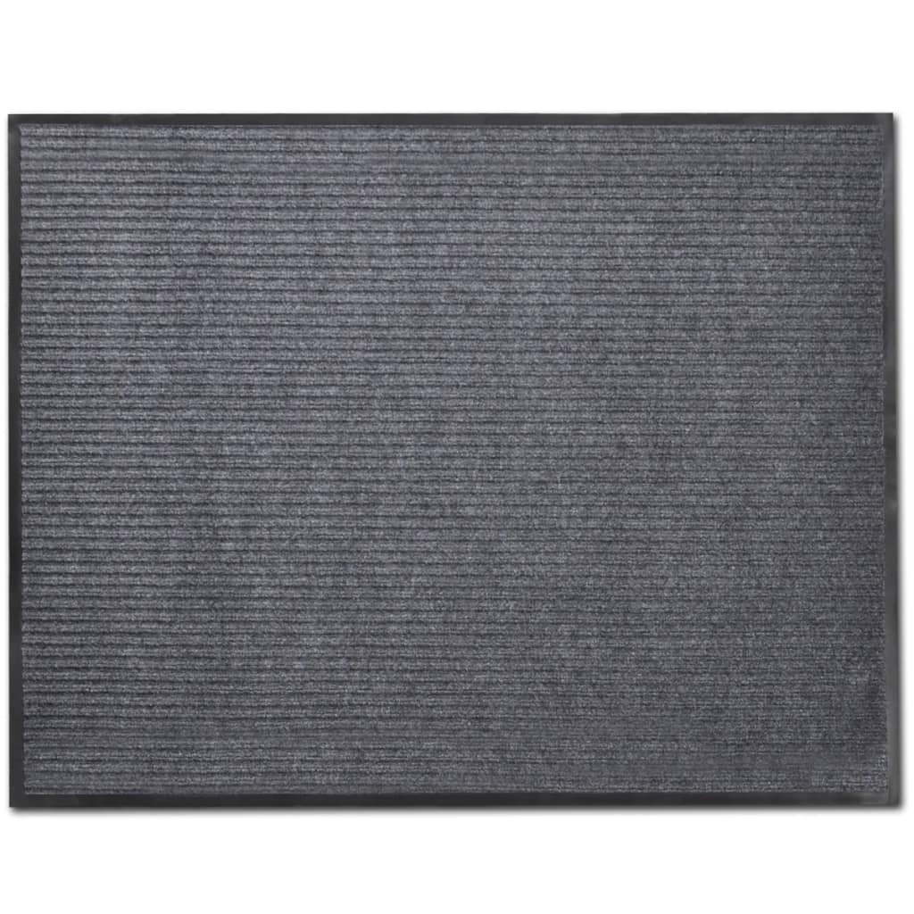 vidaXL Χαλάκια Πόρτας 2 Τεμ. Γκρι 90 x 60 εκ. από PVC