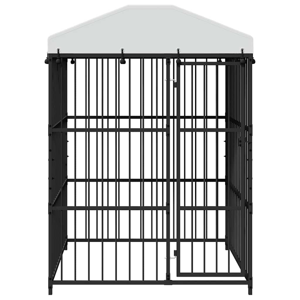 vidaXL Κλουβί Σκύλου Εξωτερικού Χώρου 150 x 150 x 210 εκ. με Στέγαστρο
