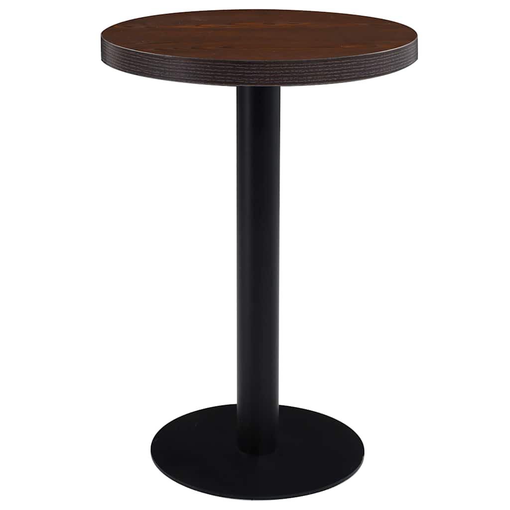 vidaXL Τραπέζι Bistro Σκούρο Καφέ 60 εκ. από MDF