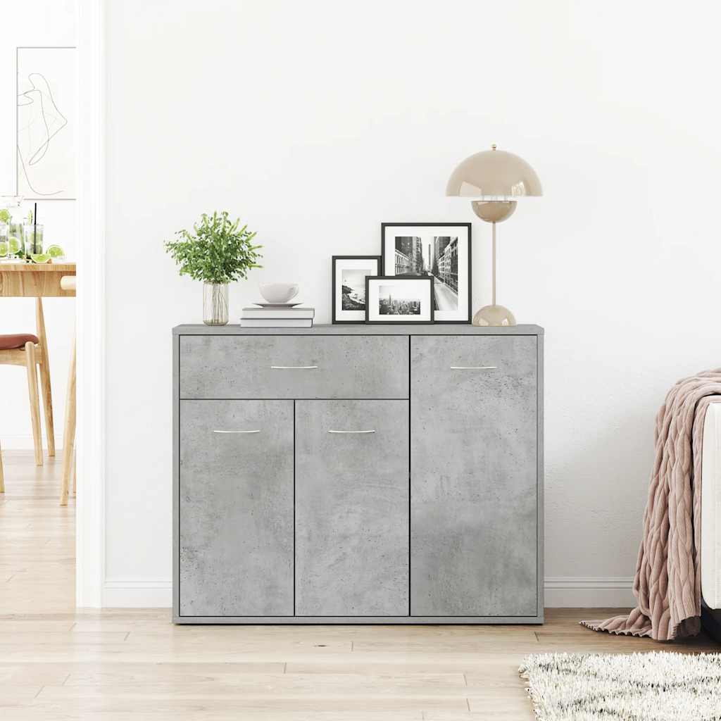 vidaXL Μπουφές Γκρι του Σκυροδέματος 88 x 30 x 70 εκ. από Επεξ. Ξύλο