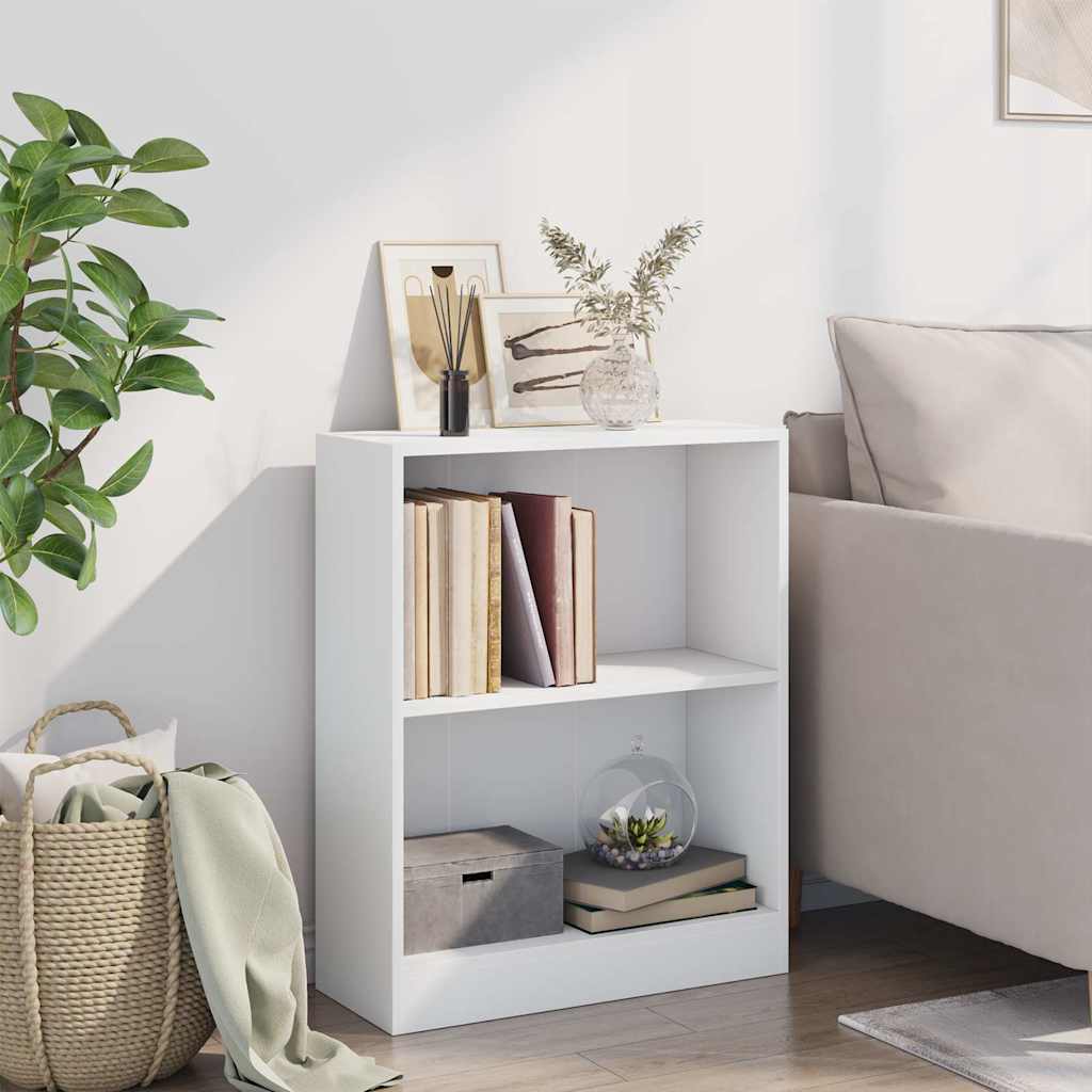 vidaXL Βιβλιοθήκη Λευκή 60 x 24 x 76 εκ. από Επεξεργασμένο Ξύλο