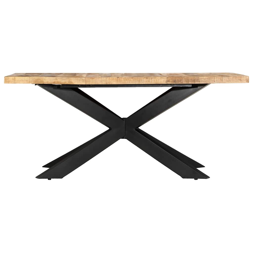 vidaXL Τραπεζαρία 180 x 90 x 76 εκ. από Μασίφ Ακατέργαστο Ξύλο Μάνγκο