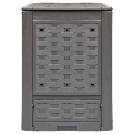 vidaXL Κομποστοποιητές 2 τεμ. Καφέ 60x60x83 εκ. 600 L Πλαστικό Ρατάν