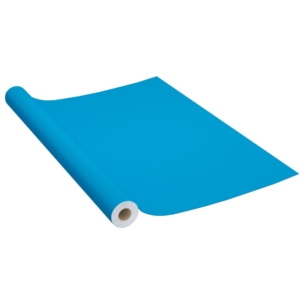 vidaXL Μεμβράνη Αυτοκόλλητη για Έπιπλα Αζούρ 500 x 90 εκ. από PVC
