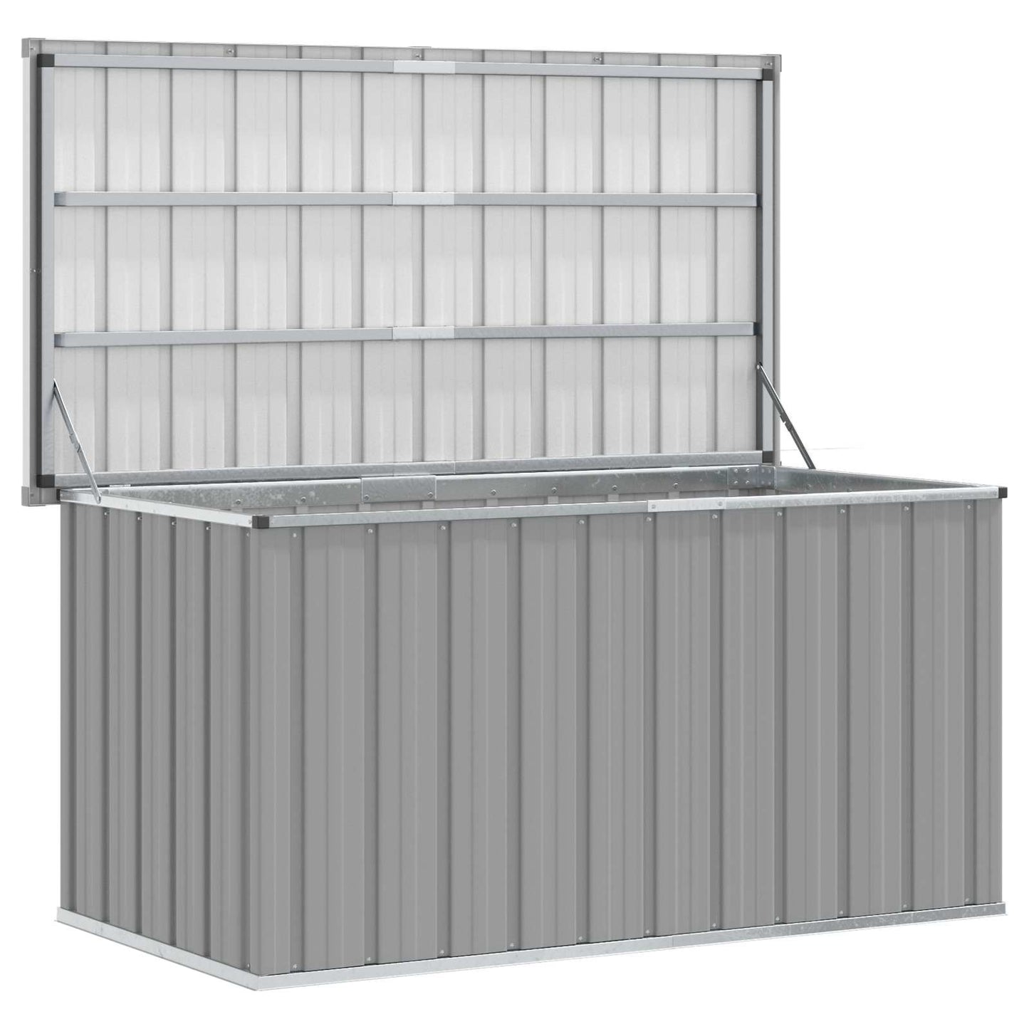vidaXL Μπαούλο Αποθήκευσης Κήπου Γκρι 129 x 67 x 65 εκ.