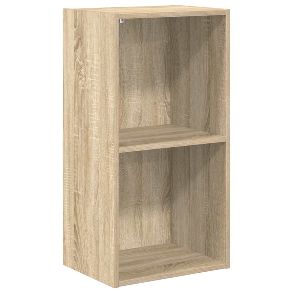 vidaXL Βιβλιοθήκη με 2 Ράφια Sonoma Δρυς 40x30x76,5 εκ. Επεξ. Ξύλο