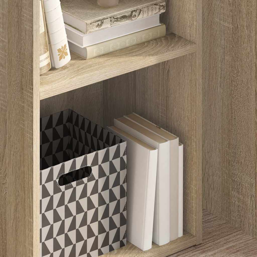 vidaXL Βιβλιοθήκη με 2 Ράφια Sonoma Δρυς 40x30x76,5 εκ. Επεξ. Ξύλο