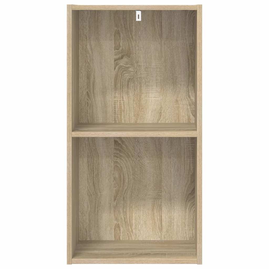 vidaXL Βιβλιοθήκη με 2 Ράφια Sonoma Δρυς 40x30x76,5 εκ. Επεξ. Ξύλο