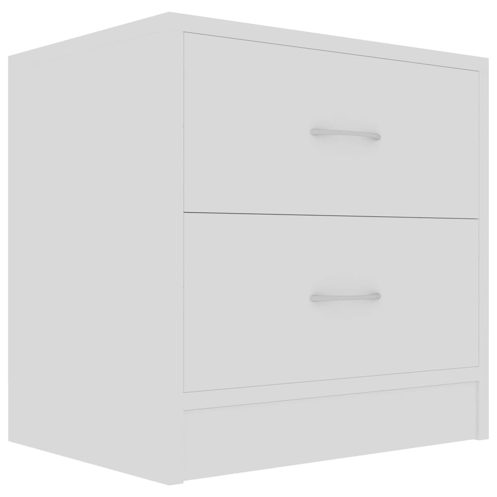 vidaXL Κομοδίνα 2 τεμ. Λευκά 40 x 30 x 40 εκ. από Επεξ. Ξύλο