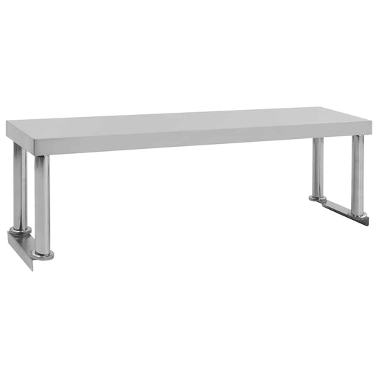 vidaXL Ράφι Επιτραπέζιο για Πάγκο Εργασίας 120x30x35 εκ. Ανοξ. Ατσάλι