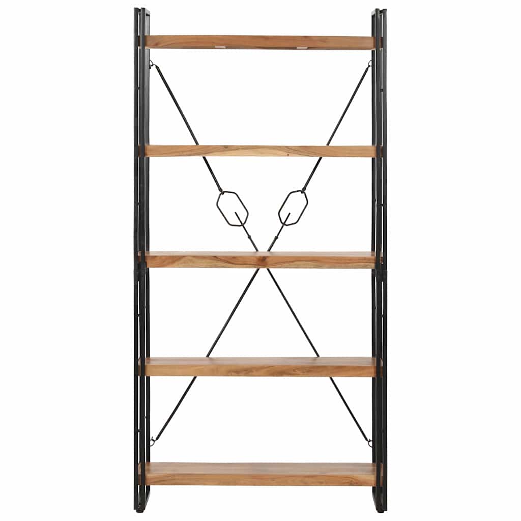 vidaXL Βιβλιοθήκη με 5 Επίπεδα 90 x 30 x 180 εκ. Μασίφ Ξύλο Ακακίας