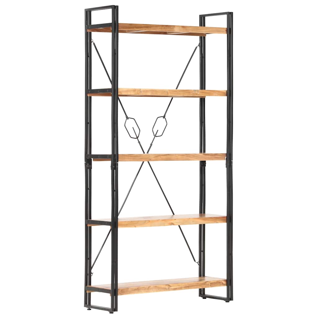 vidaXL Βιβλιοθήκη με 5 Επίπεδα 90 x 30 x 180 εκ. Μασίφ Ξύλο Ακακίας