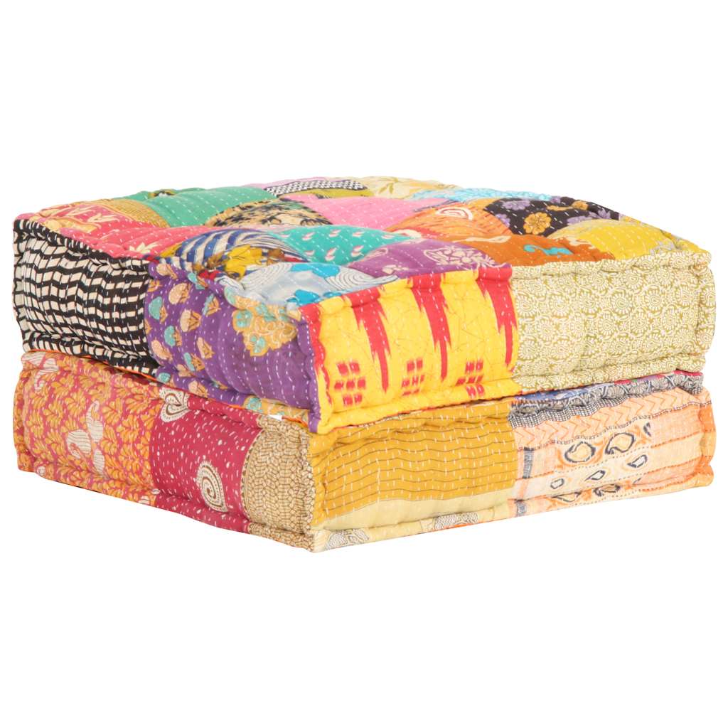 vidaXL Πουφ Patchwork 60 x 70 x 36 εκ. Υφασμάτινο