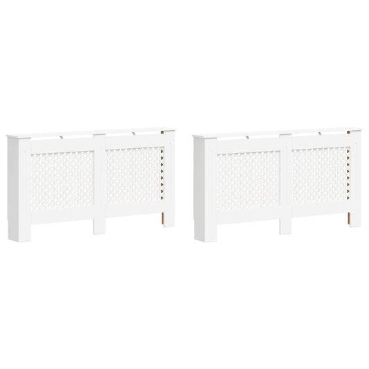 vidaXL Καλύμματα Καλοριφέρ 2 τεμ. Λευκά 152 x 19 x 81,5 εκ. από MDF