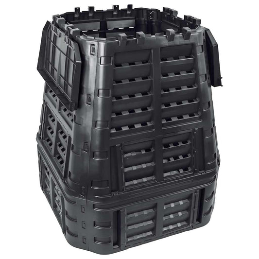 vidaXL Κάδος Κομποστοποίησης Μαύρος 93,3 x 93,3 x 113 εκ. 740 Λίτρων