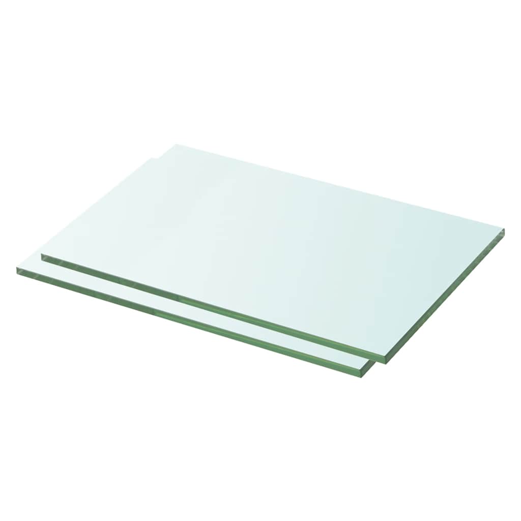 vidaXL Ράφια Πάνελ 2 τεμ. Διάφανα 30 x 15 εκ. Γυάλινα