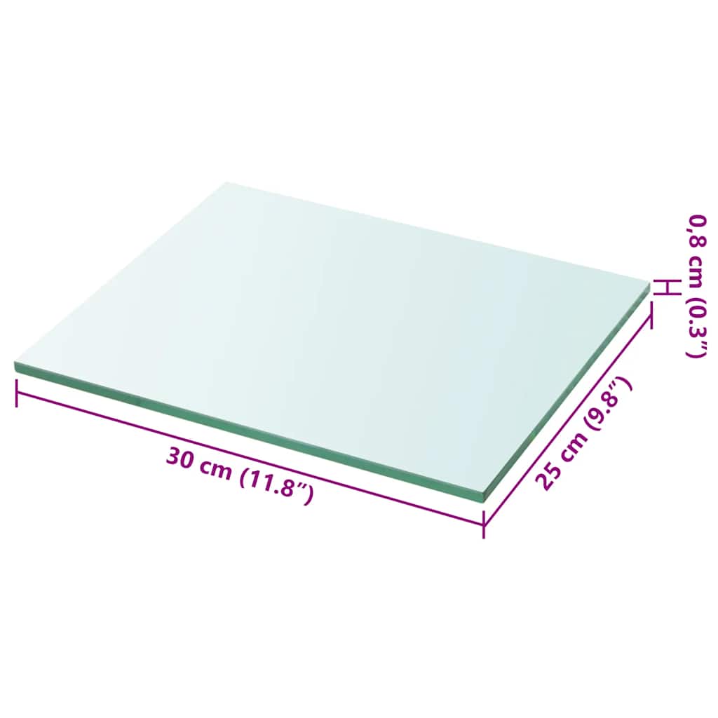 vidaXL Ράφια Πάνελ 2 τεμ. Διάφανα 30 x 25 εκ. Γυάλινα