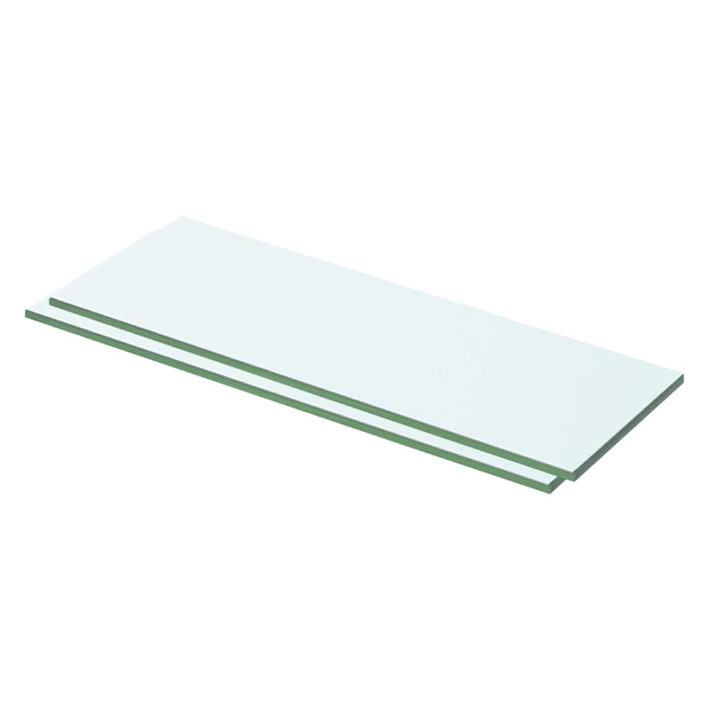 vidaXL Ράφια Πάνελ 2 τεμ. Διάφανα 50 x 12 εκ. Γυάλινα