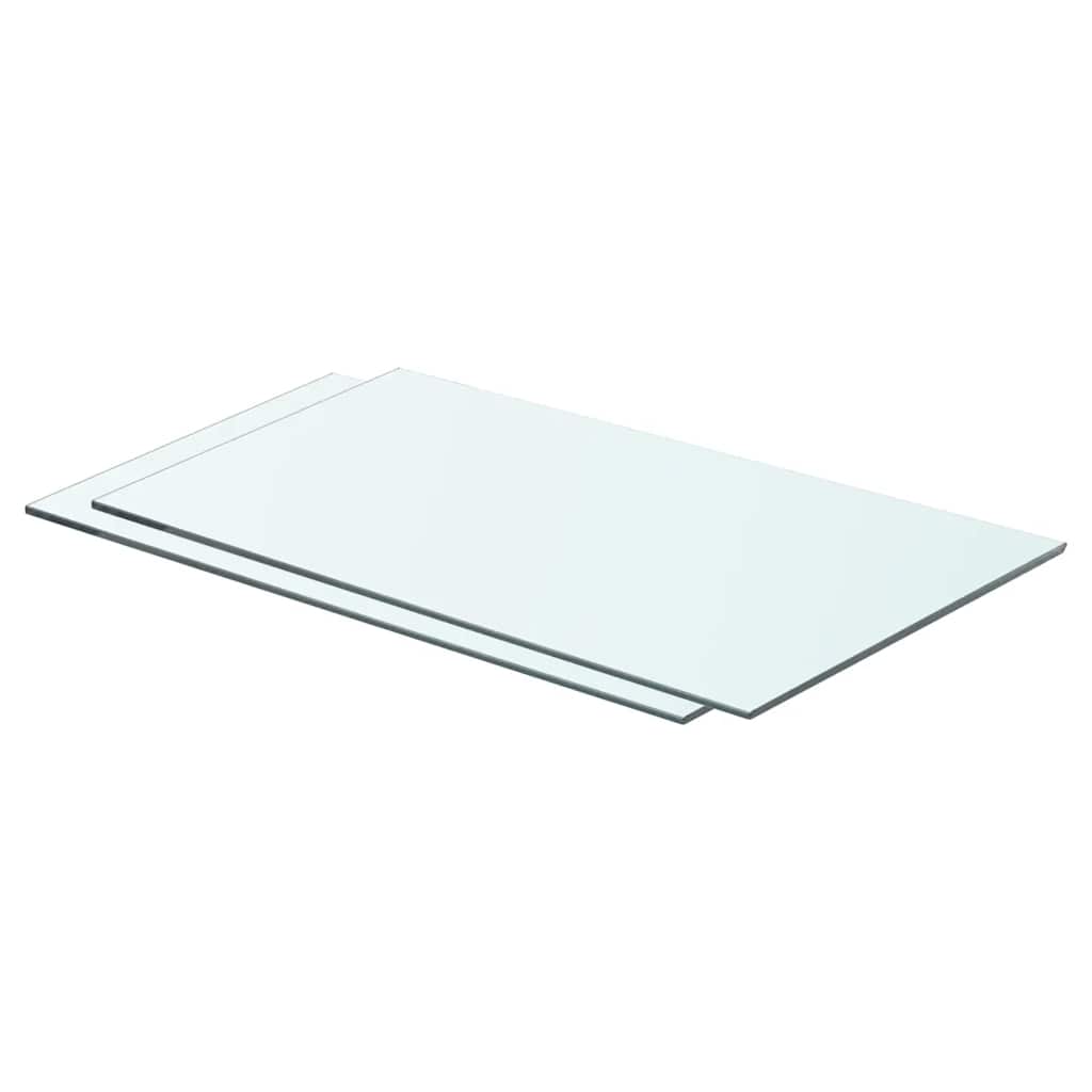 vidaXL Ράφια Πάνελ 2 τεμ. Διάφανα 60 x 30 εκ. Γυάλινα