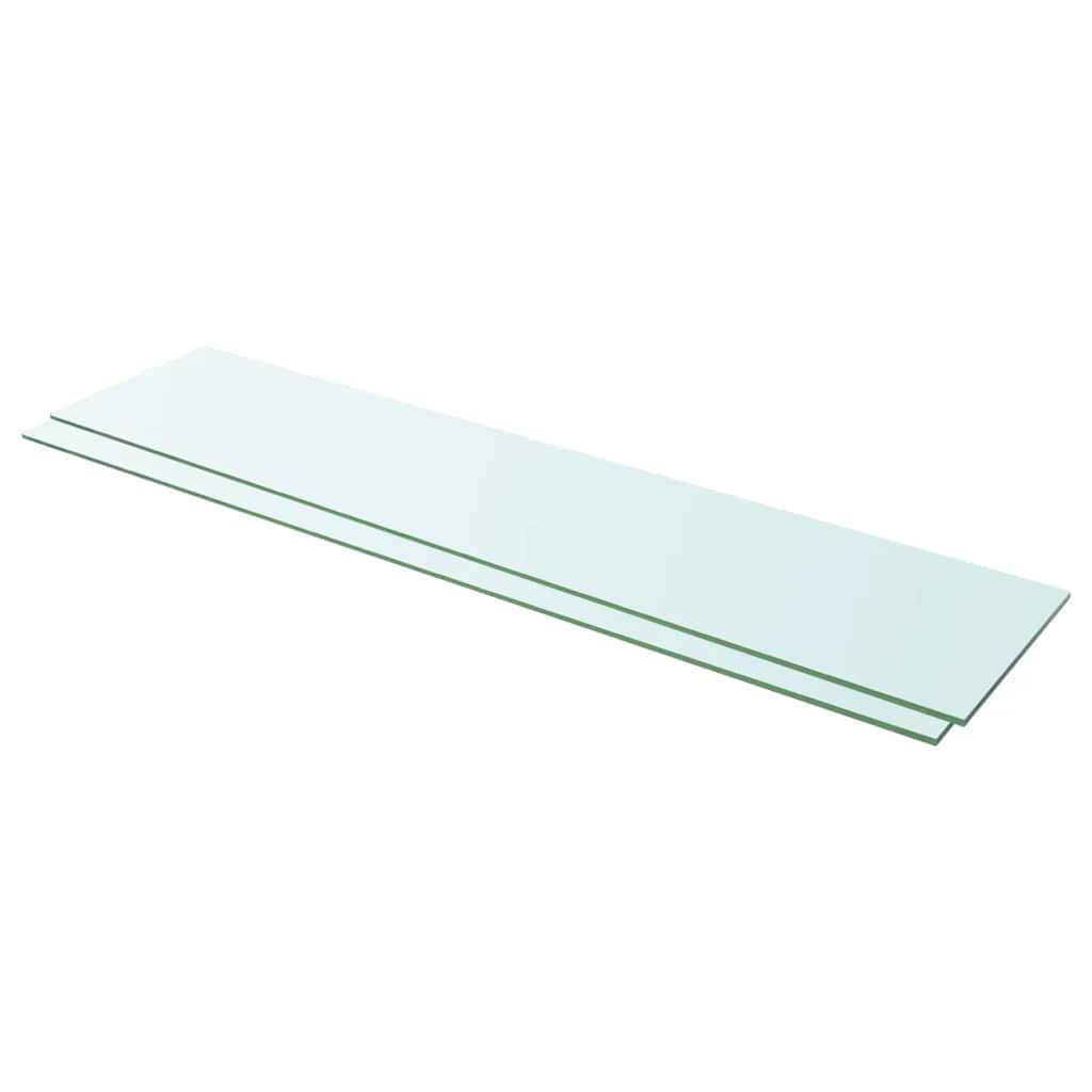 vidaXL Ράφια Πάνελ 2 τεμ. Διάφανα 110 x 25 εκ. Γυάλινα