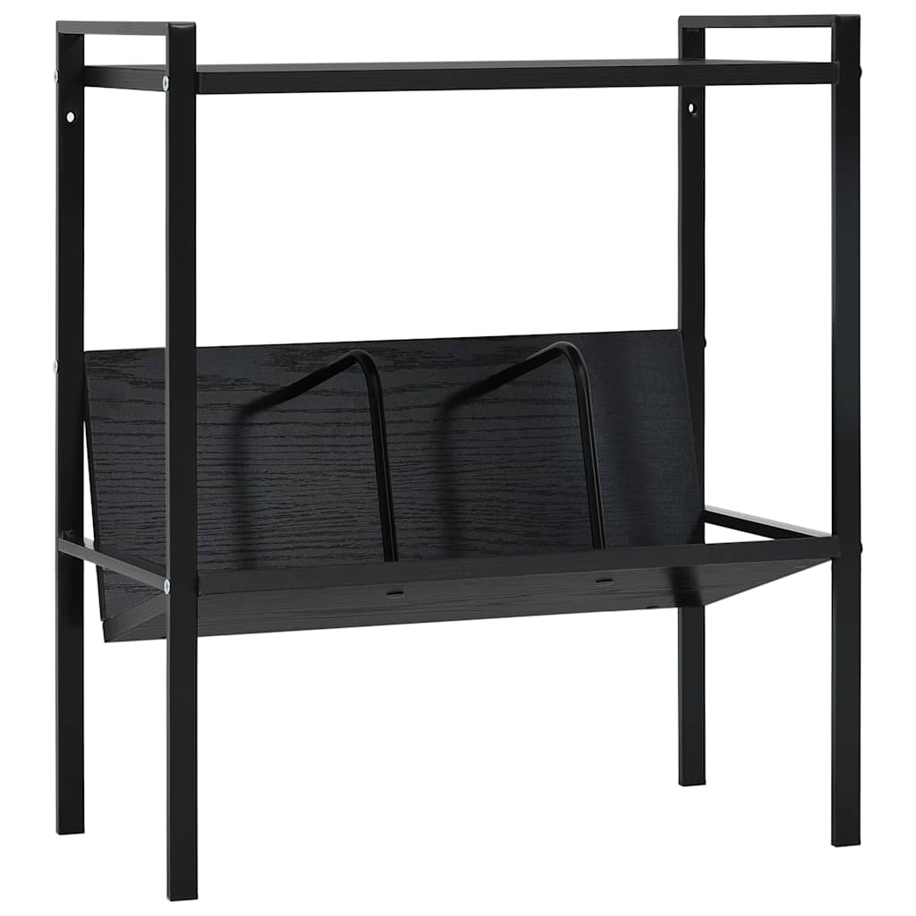 vidaXL Βιβλιοθήκη 2 Επιπέδων Μαύρη 52x28x59 εκ. Επεξεργασμένο Ξύλο