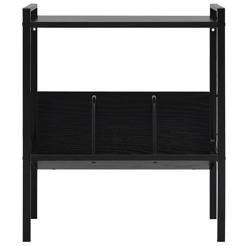 vidaXL Βιβλιοθήκη 2 Επιπέδων Μαύρη 52x28x59 εκ. Επεξεργασμένο Ξύλο