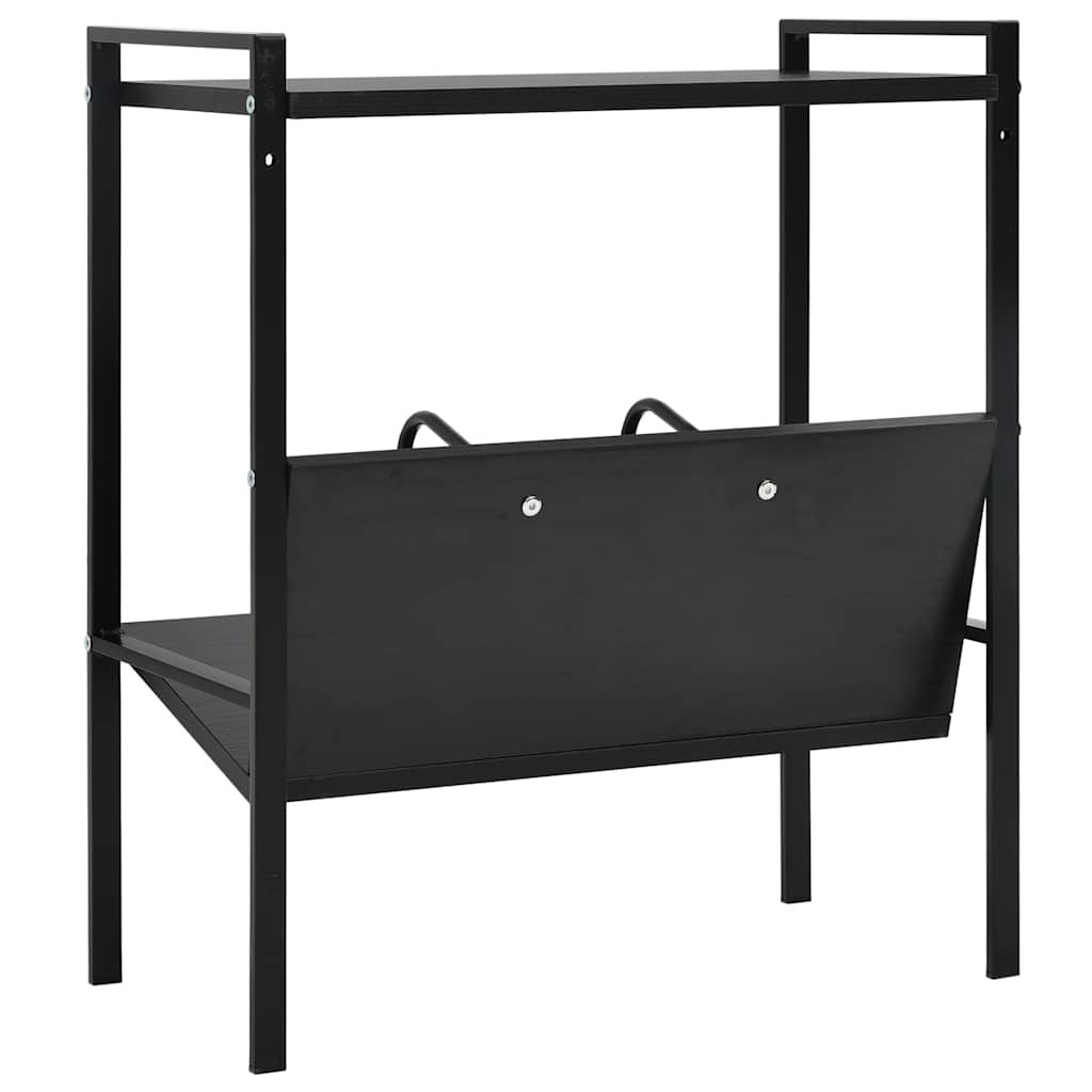 vidaXL Βιβλιοθήκη 2 Επιπέδων Μαύρη 52x28x59 εκ. Επεξεργασμένο Ξύλο