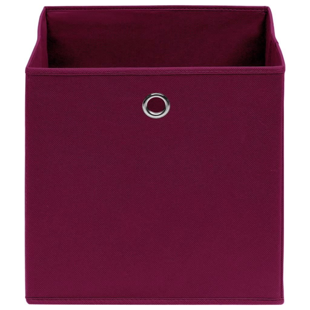 vidaXL Κουτιά Αποθήκευσης 10 τεμ. Σκ. Κόκκινα 32x32x32 εκ. Υφασμάτινα