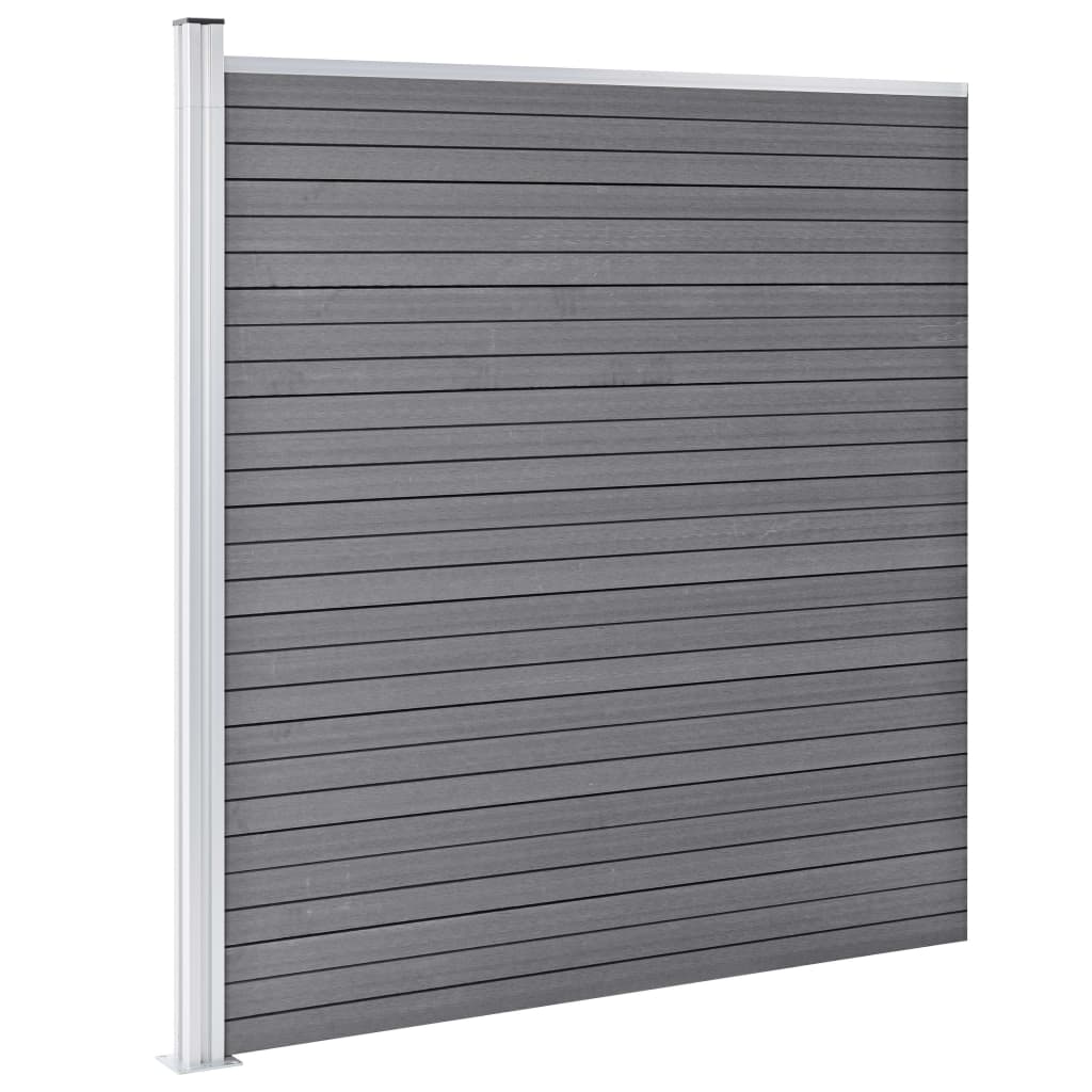 vidaXL Πάνελ Περίφραξης Γκρι 1391 x 186 εκ. από WPC