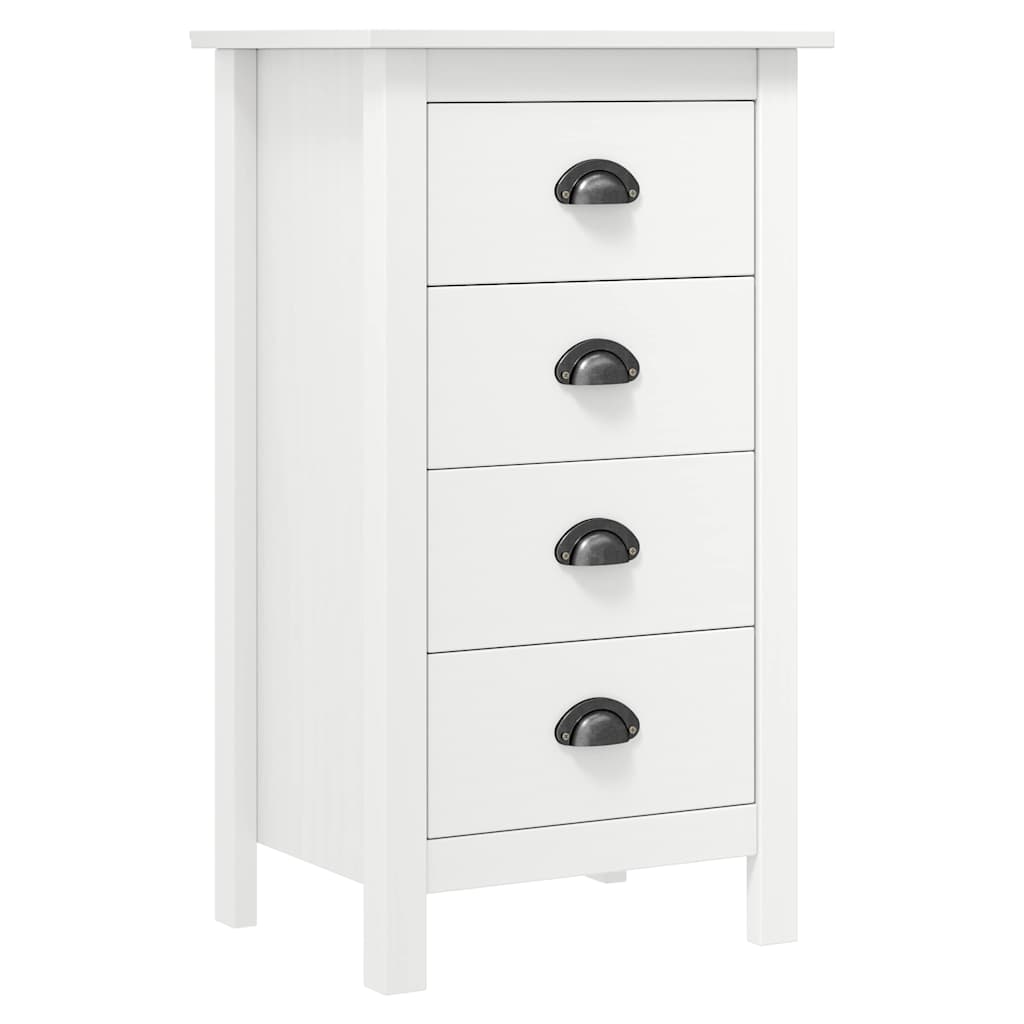 vidaXL Μπουφές Hill Λευκός 46x35x80 εκ. από Μασίφ Ξύλο Πεύκου