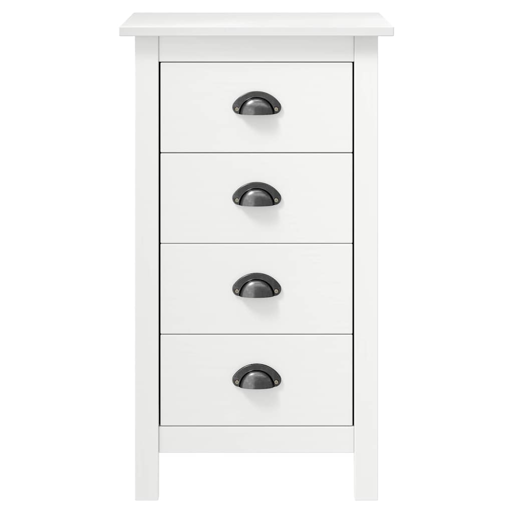 vidaXL Μπουφές Hill Λευκός 46x35x80 εκ. από Μασίφ Ξύλο Πεύκου