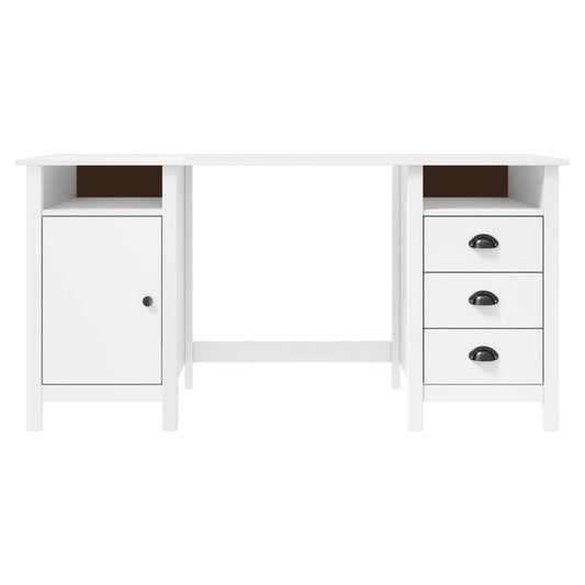 vidaXL Γραφείο Hill Λευκό 150x50x74 εκ. από Μασίφ Ξύλο Πεύκου
