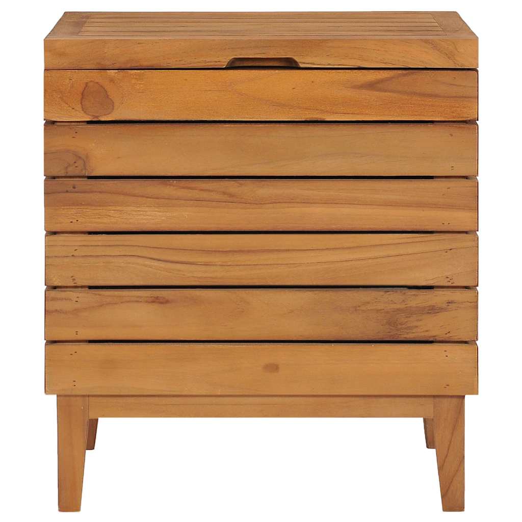 vidaXL Καλάθι Απλύτων 40 x 30 x 45 εκ. από Μασίφ Ξύλο Teak