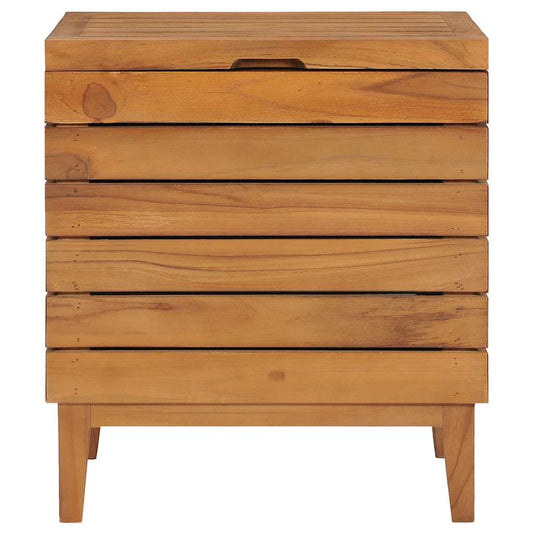 vidaXL Καλάθι Απλύτων 40 x 30 x 45 εκ. από Μασίφ Ξύλο Teak