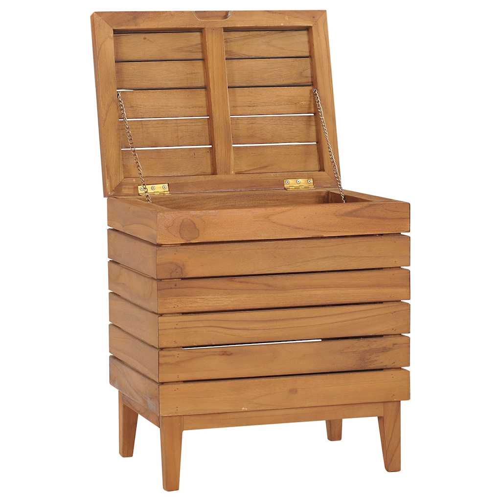 vidaXL Καλάθι Απλύτων 40 x 30 x 45 εκ. από Μασίφ Ξύλο Teak