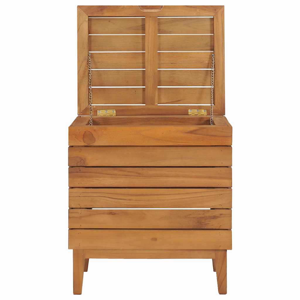 vidaXL Καλάθι Απλύτων 40 x 30 x 45 εκ. από Μασίφ Ξύλο Teak