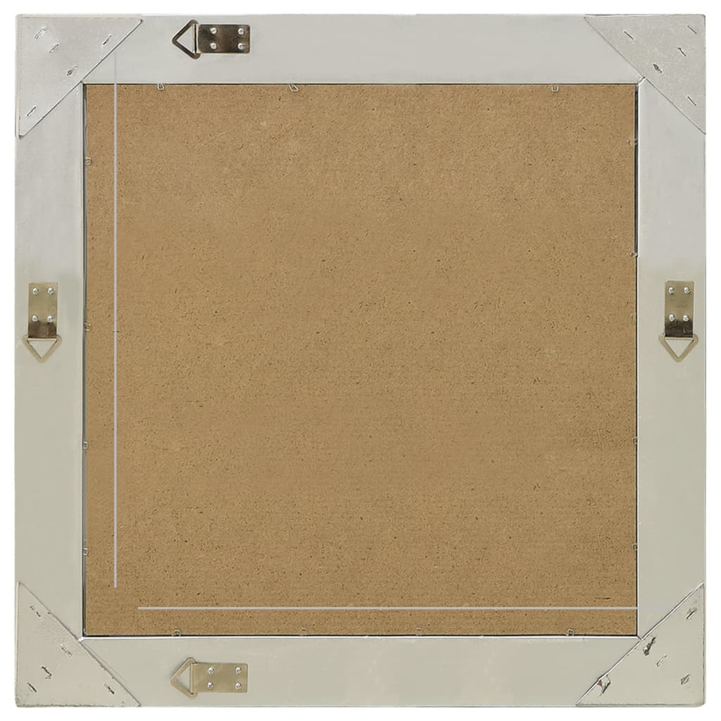 vidaXL Καθρέφτης Τοίχου με Μπαρόκ Στιλ Ασημί 60 x 60 εκ.