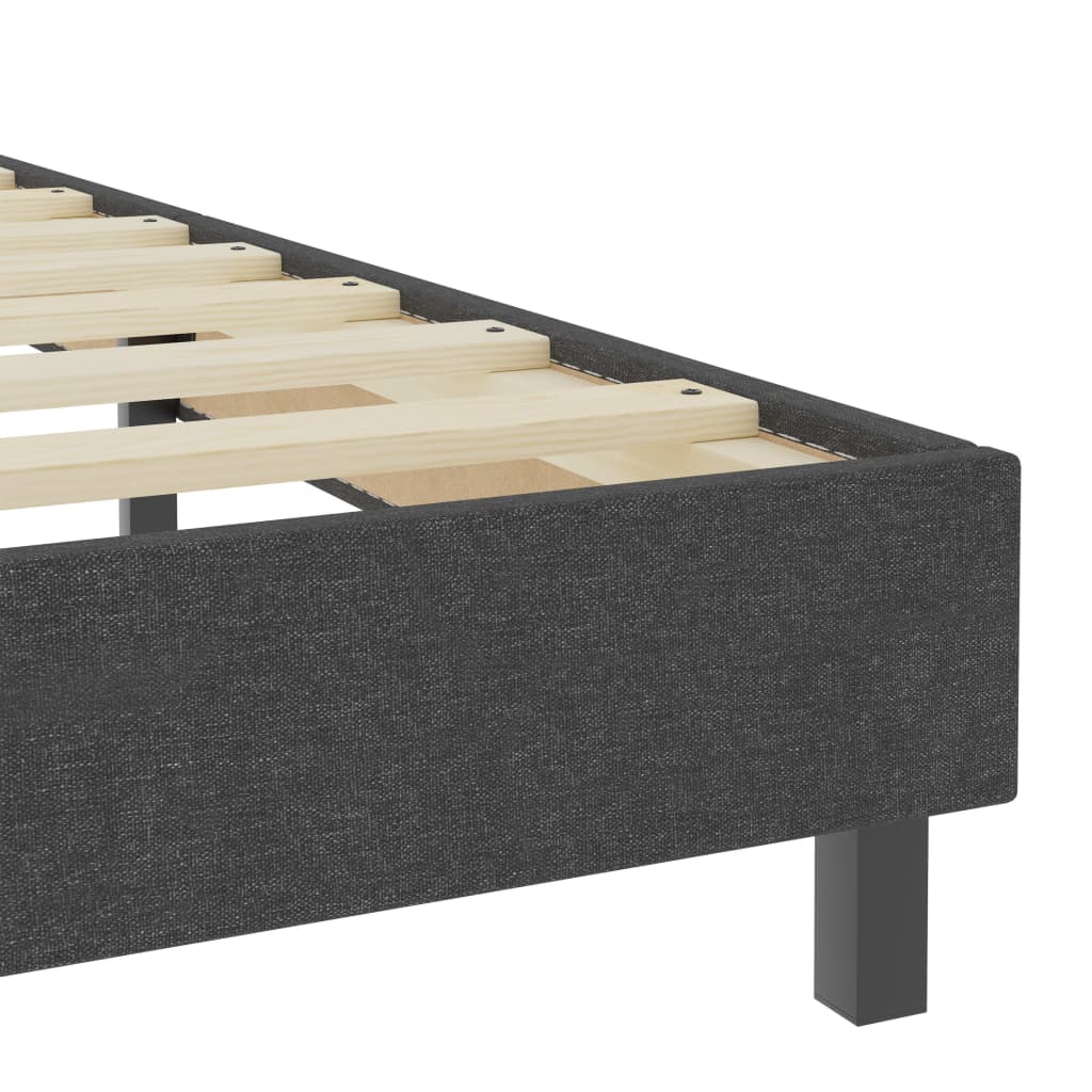 vidaXL Κρεβάτι Boxspring Σκούρο Γκρι 160 x 200 εκ. Υφασμάτινο