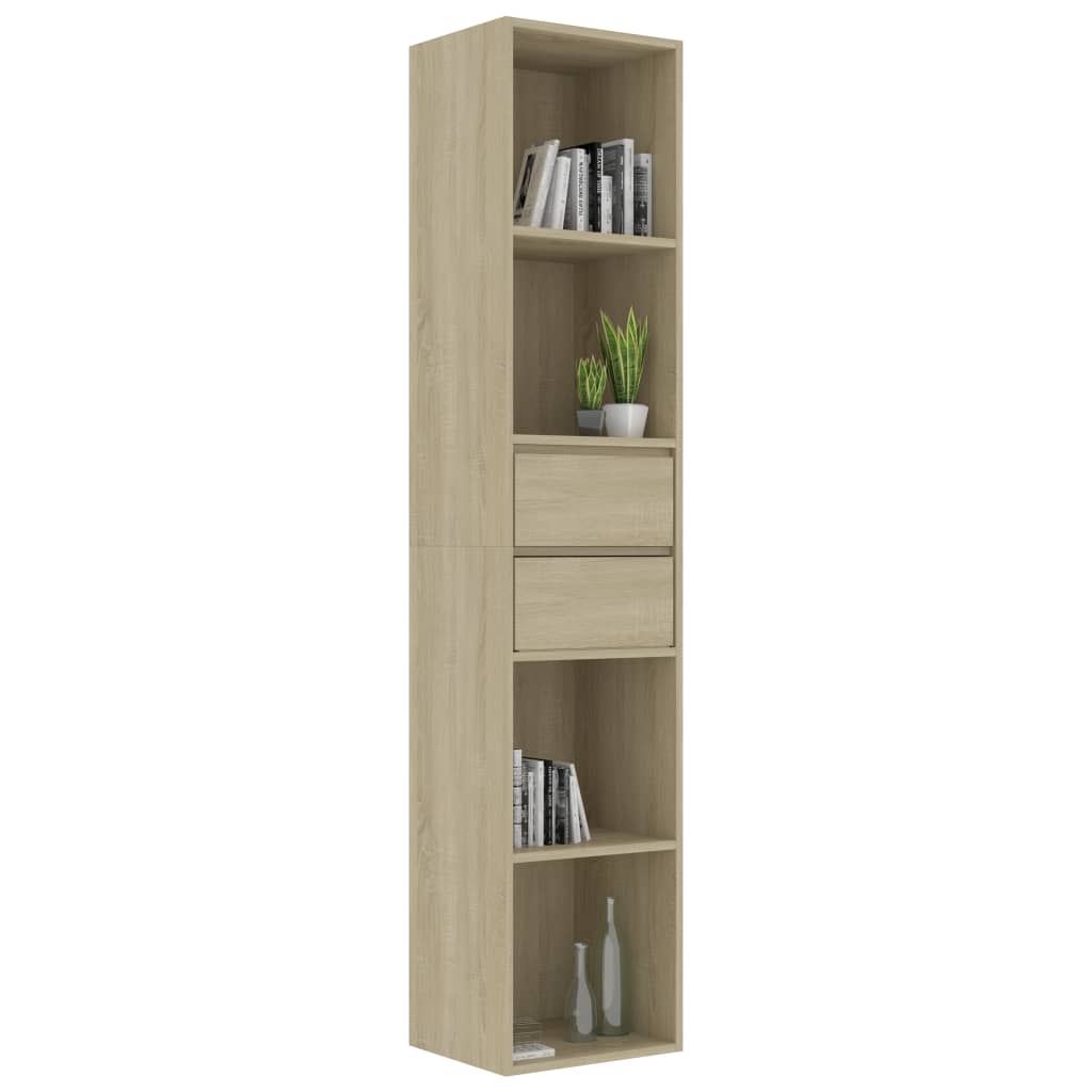 vidaXL Βιβλιοθήκη Χρώμα Sonoma Δρυς 36 x 30 x 171 εκ. από Επεξ. Ξύλο