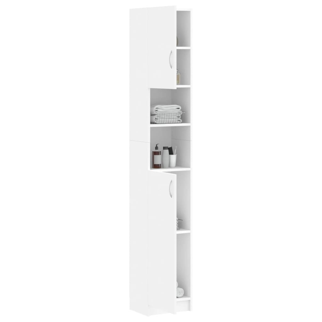 vidaXL Στήλη Μπάνιου Λευκή 32 x 25,5 x 190 εκ. από Επεξ. Ξύλο