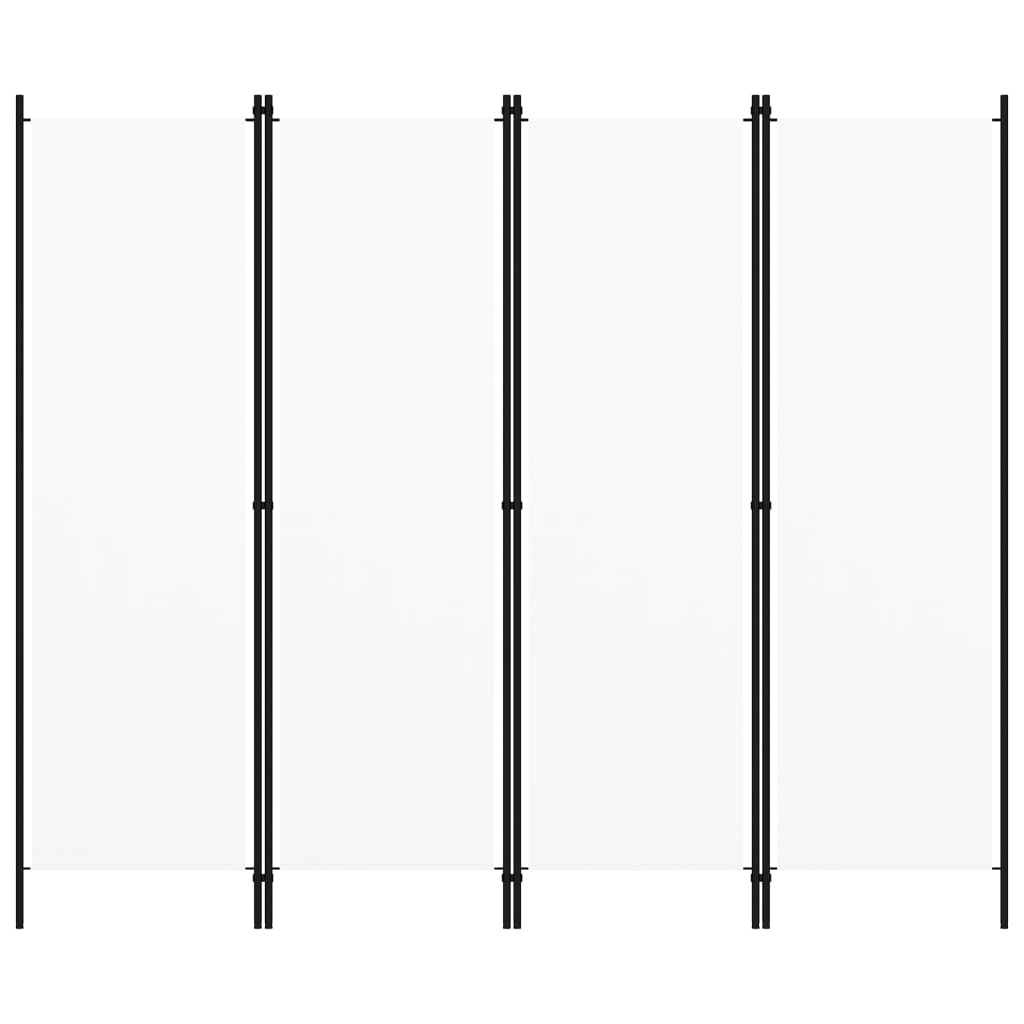 vidaXL Διαχωριστικό Δωματίου με 4 Πάνελ Λευκό 200 x 180 εκ.
