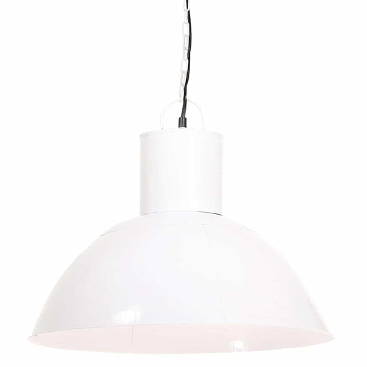 vidaXL Φωτιστικό Κρεμαστό Στρογγυλό 25 W Λευκό 48 εκ. Ε27
